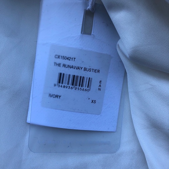 NWT C/MEO Collective Ivory The Runaway Bustier Top - Picture 5 of 7
